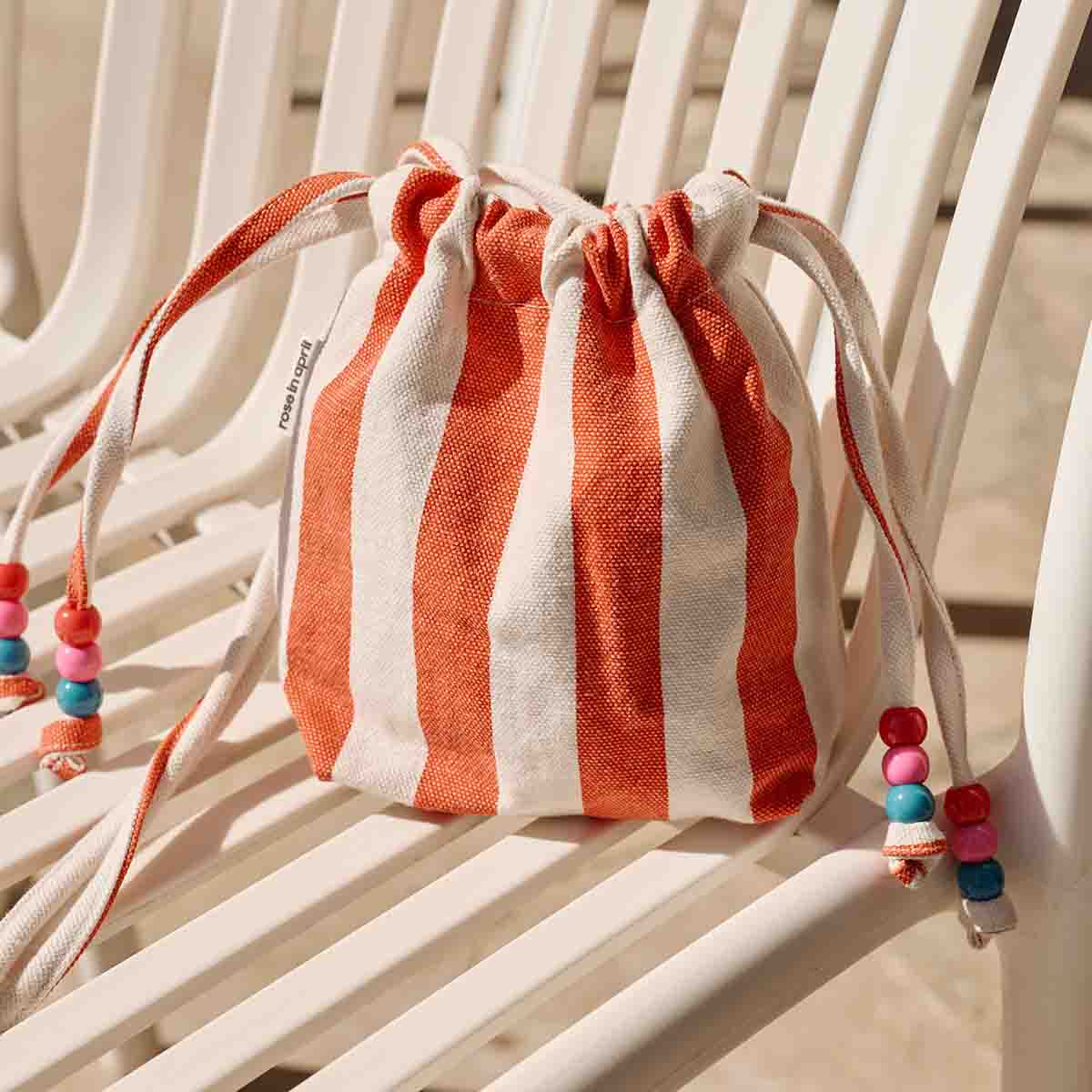 Mini bag - Billie Stripes Greige / Tomato