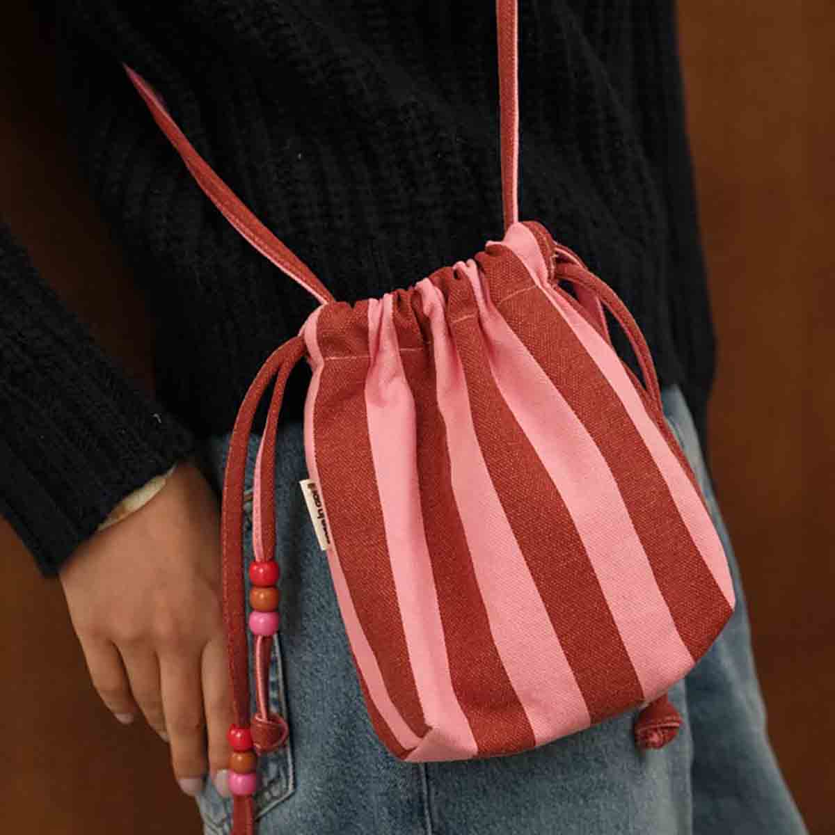 Mini bag - Billie Stripes Brick / Pink