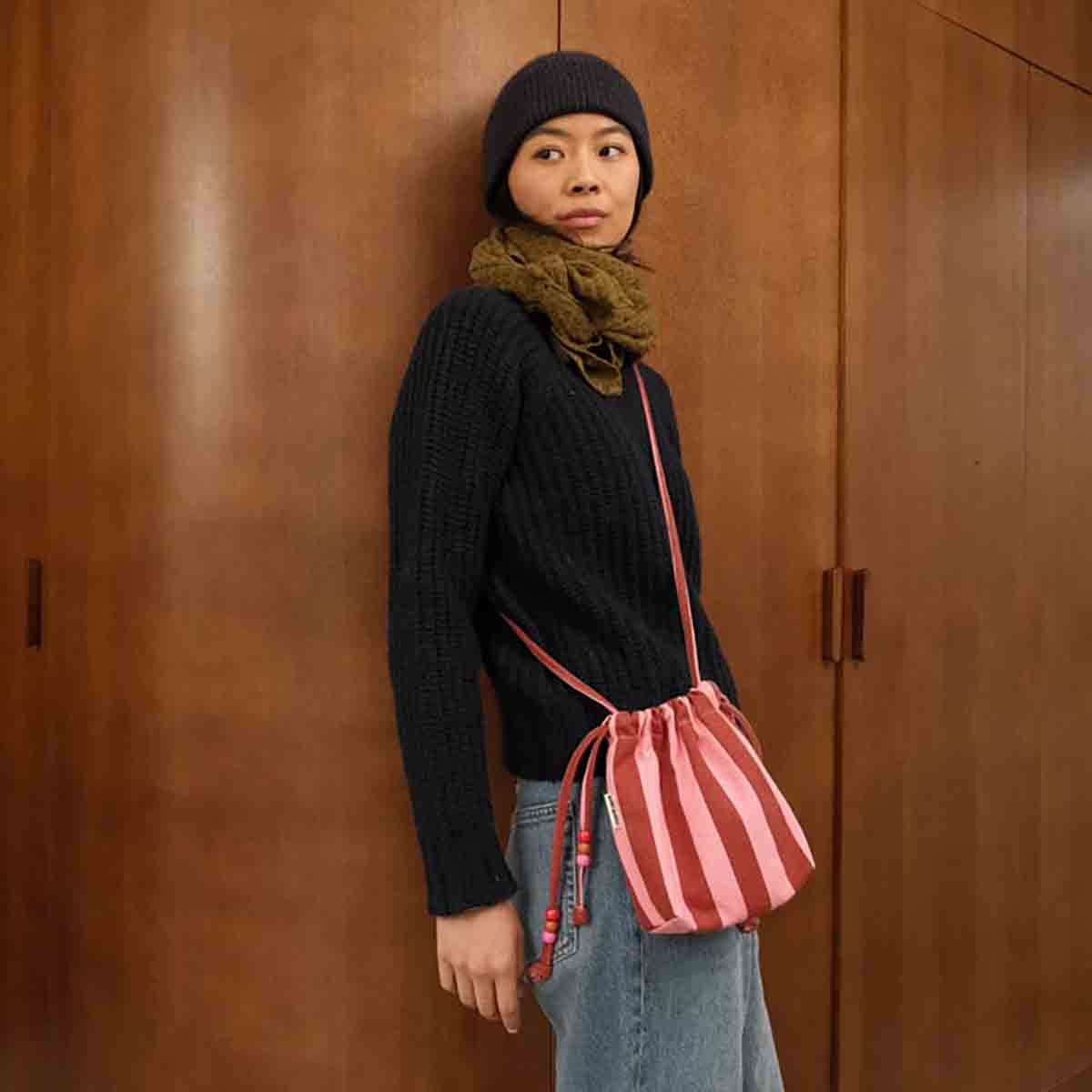 Mini bag - Billie Stripes Brick / Pink