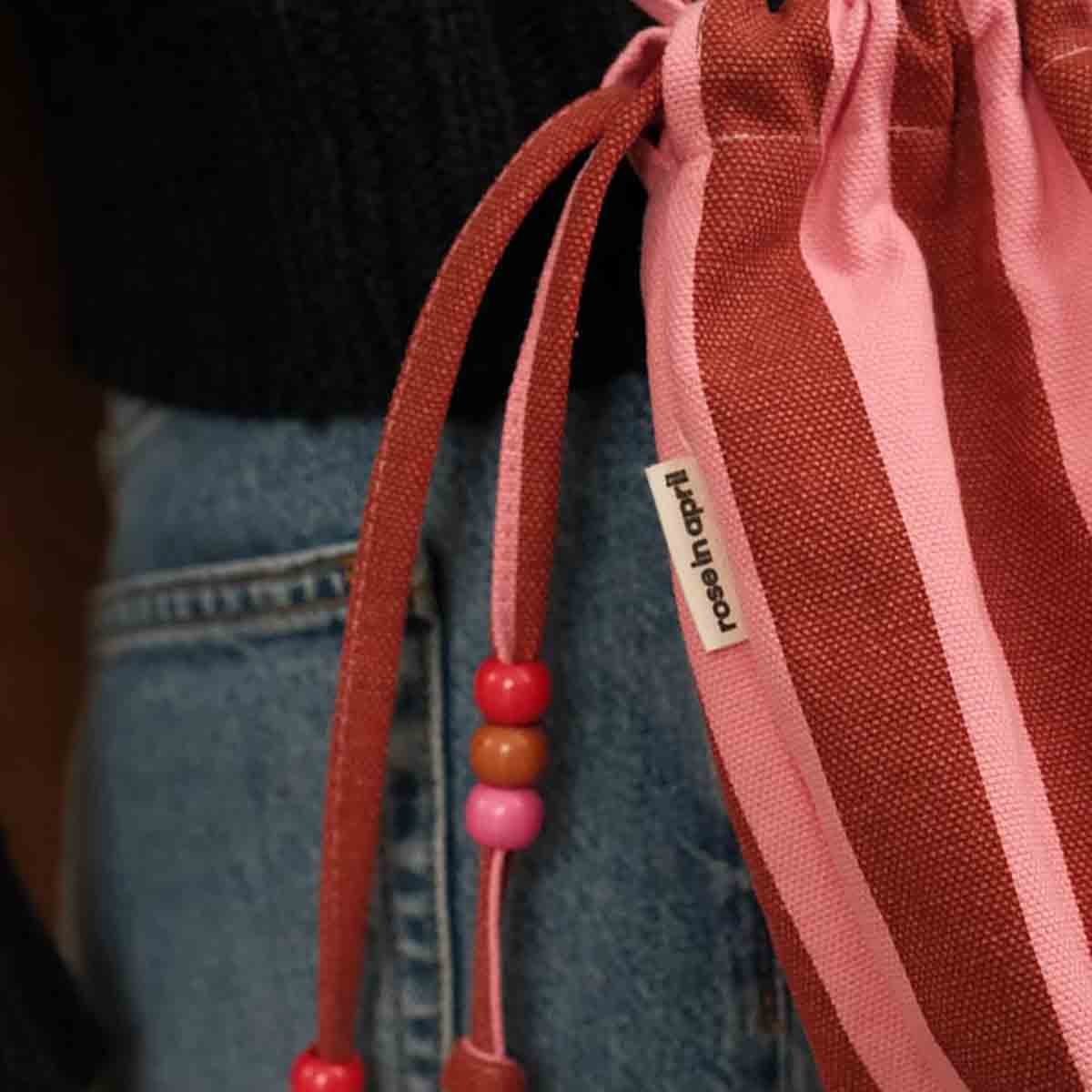 Mini bag - Billie Stripes Brick / Pink