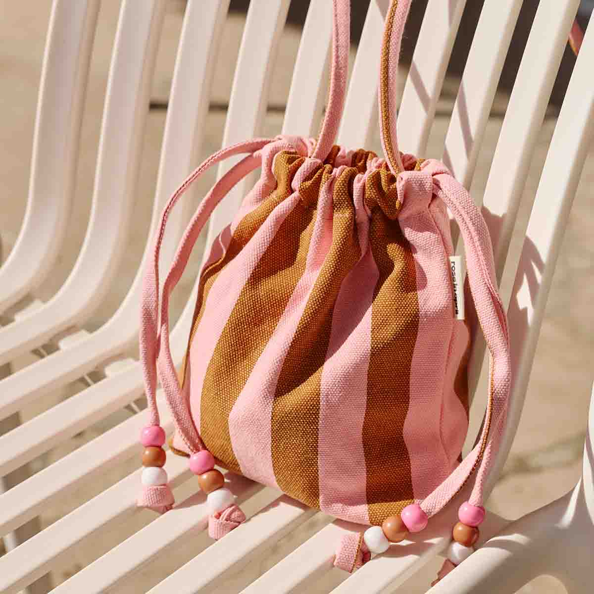 Mini bag - Billie Stripes Strawberry / Caramel