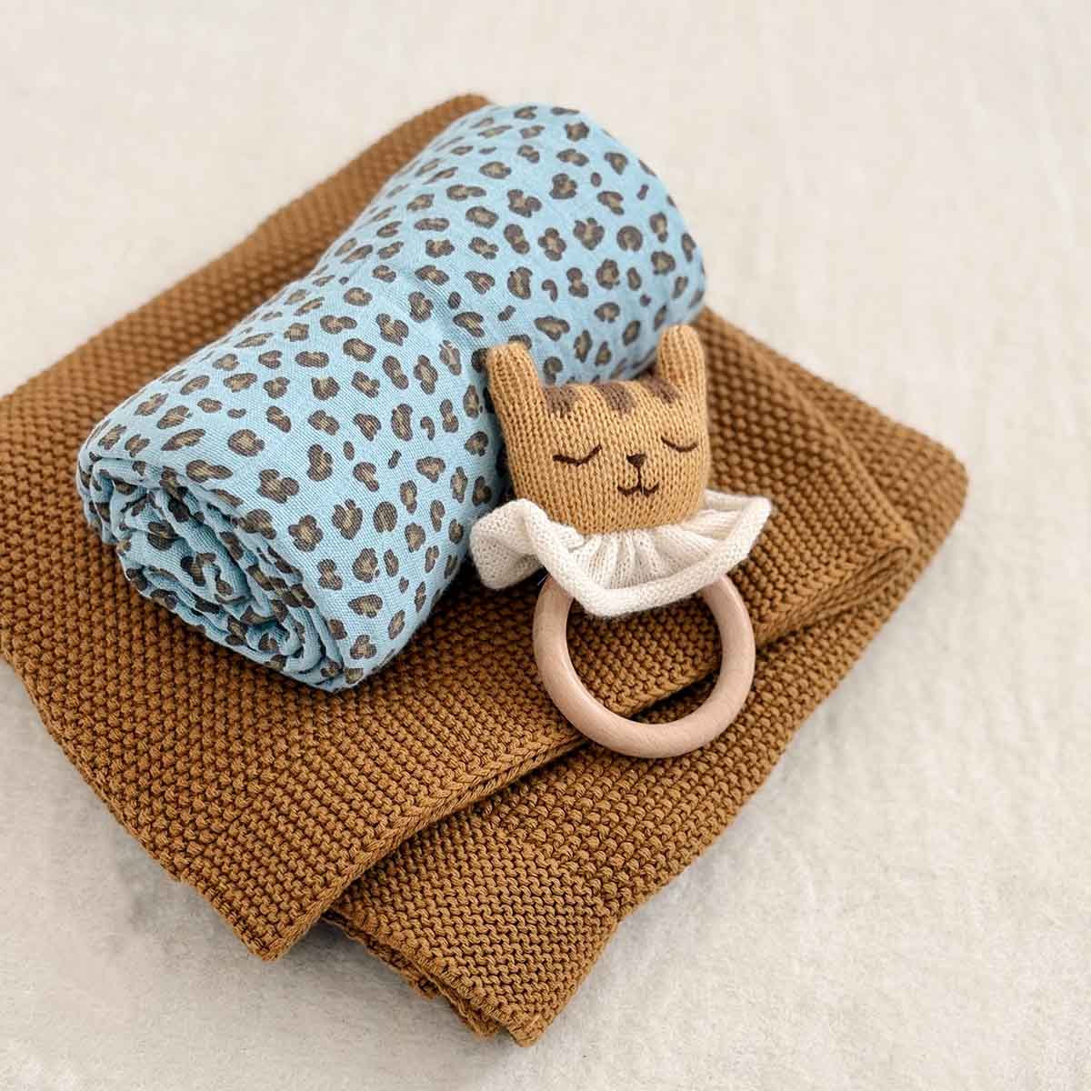 Lange - Bianca Mini Léopard Blue sky