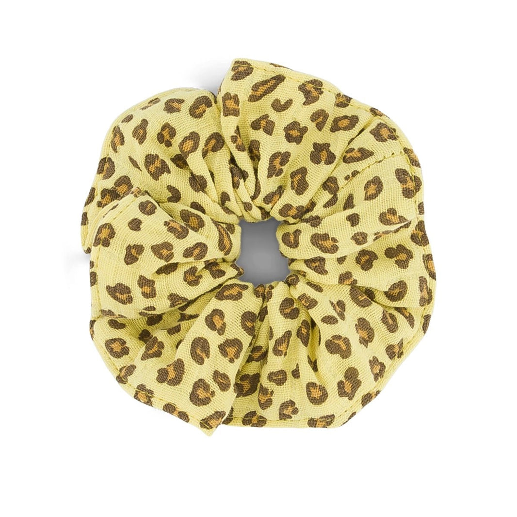 Scrunchie - Mini Leopard Lemon