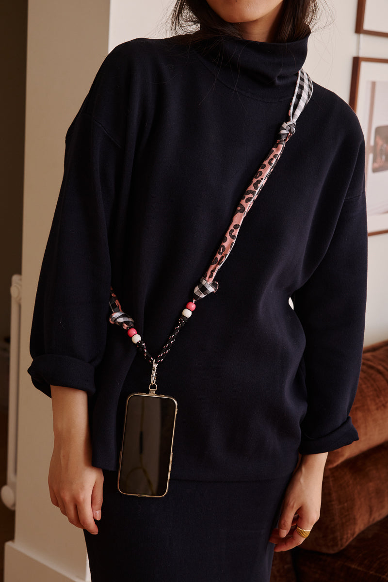Phone holder - Graou / Vichy - Rose in April x Marie Starek x Ma prune céleste