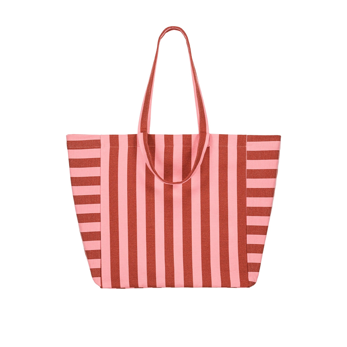 Sac cabas - Elisa Rayures Brick / Pink