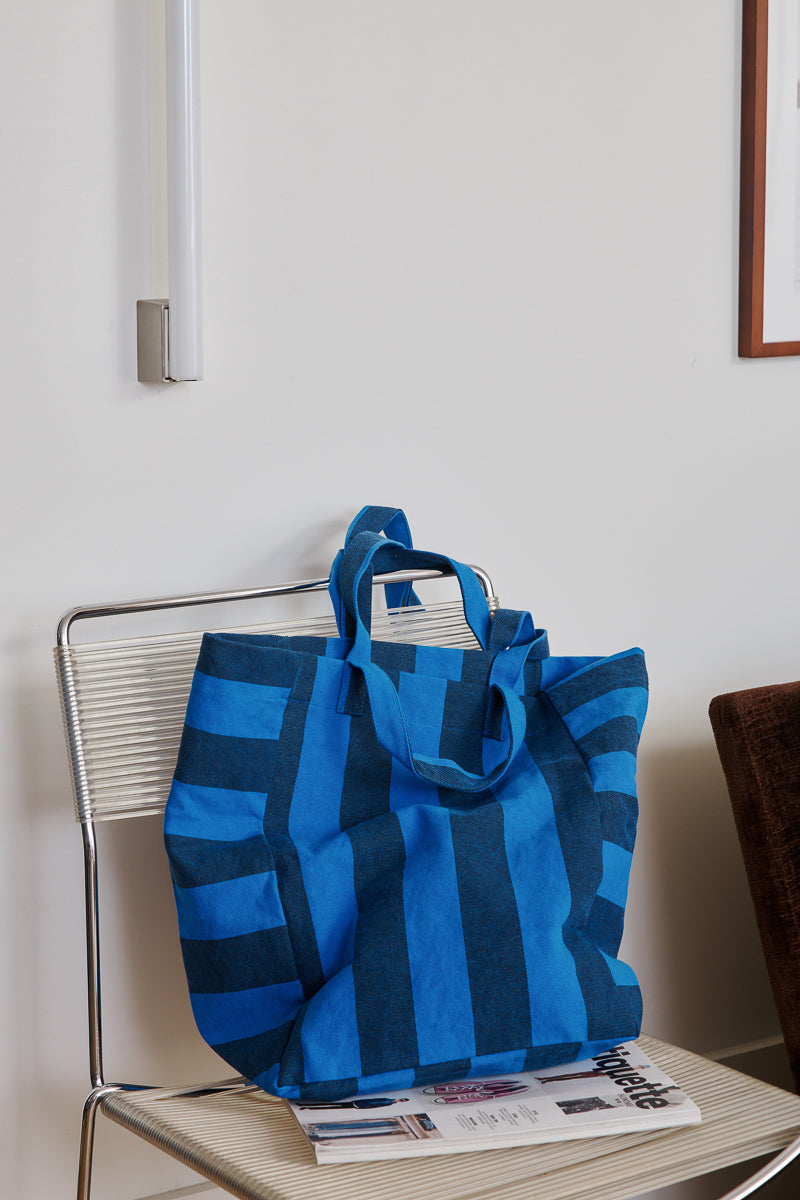 Tote bag - Elisabeth Big stripes Night / Blue
