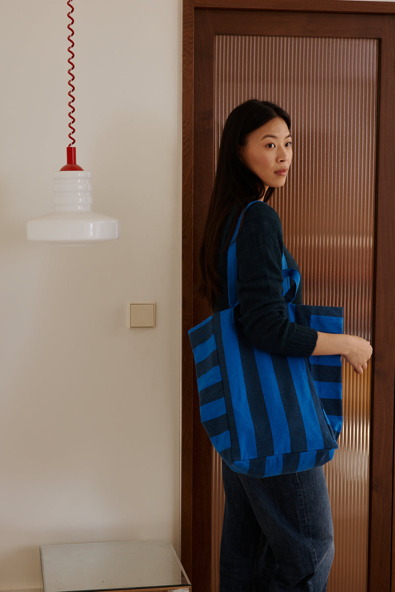 Tote bag - Elisabeth Big stripes Night / Blue