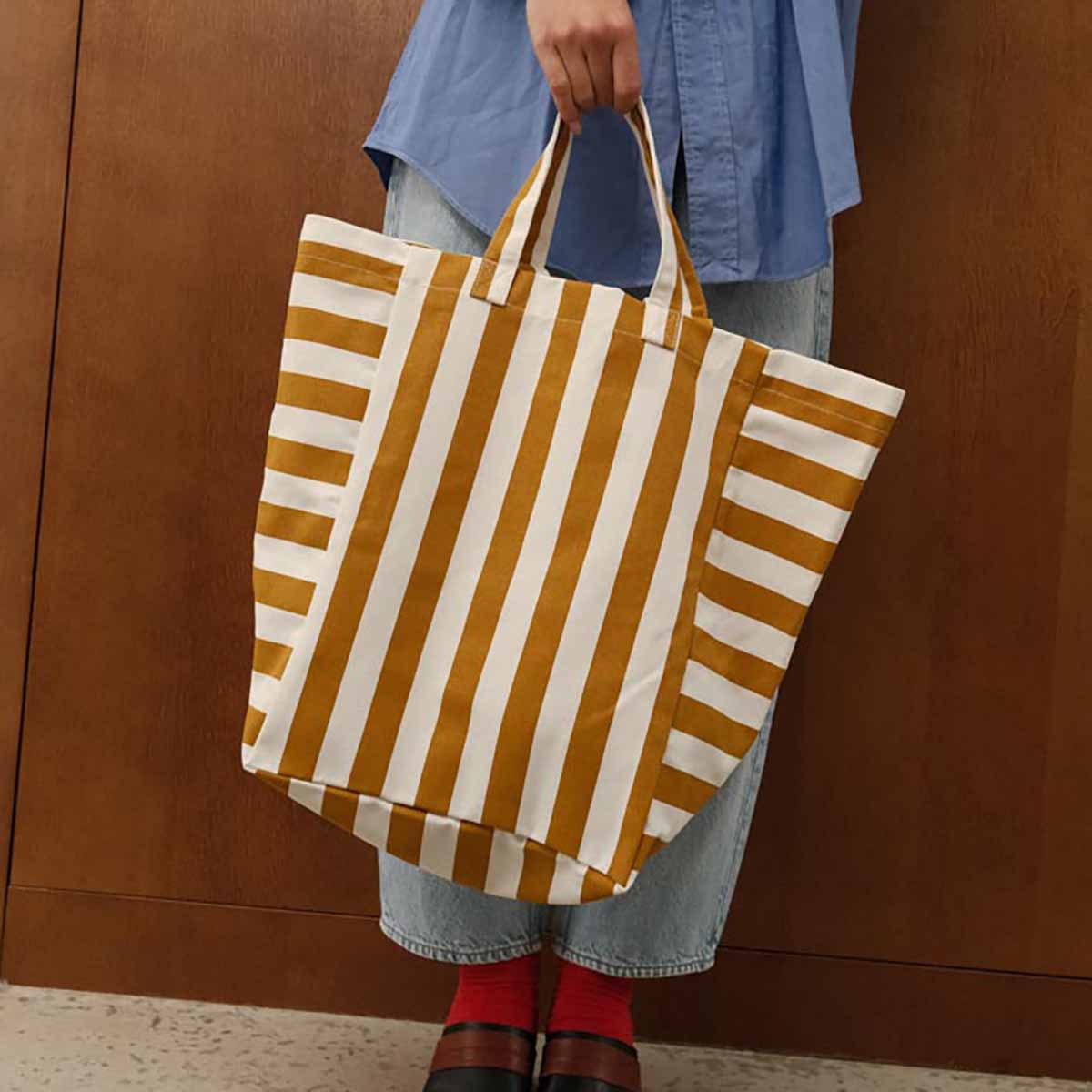 Sac cabas - Elisabeth Rayures Caramel