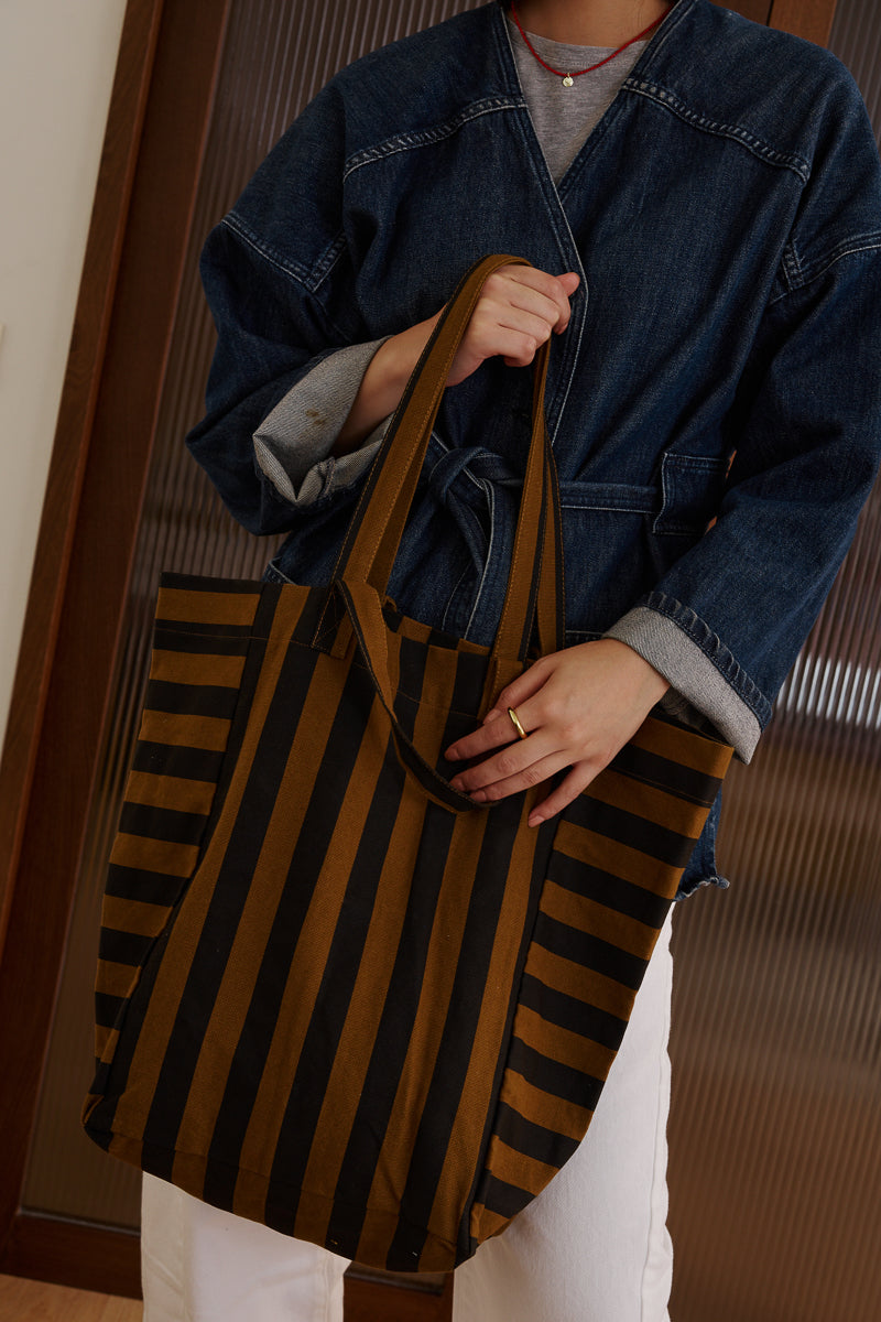 Sac cabas - Elisabeth Rayures Cumin
