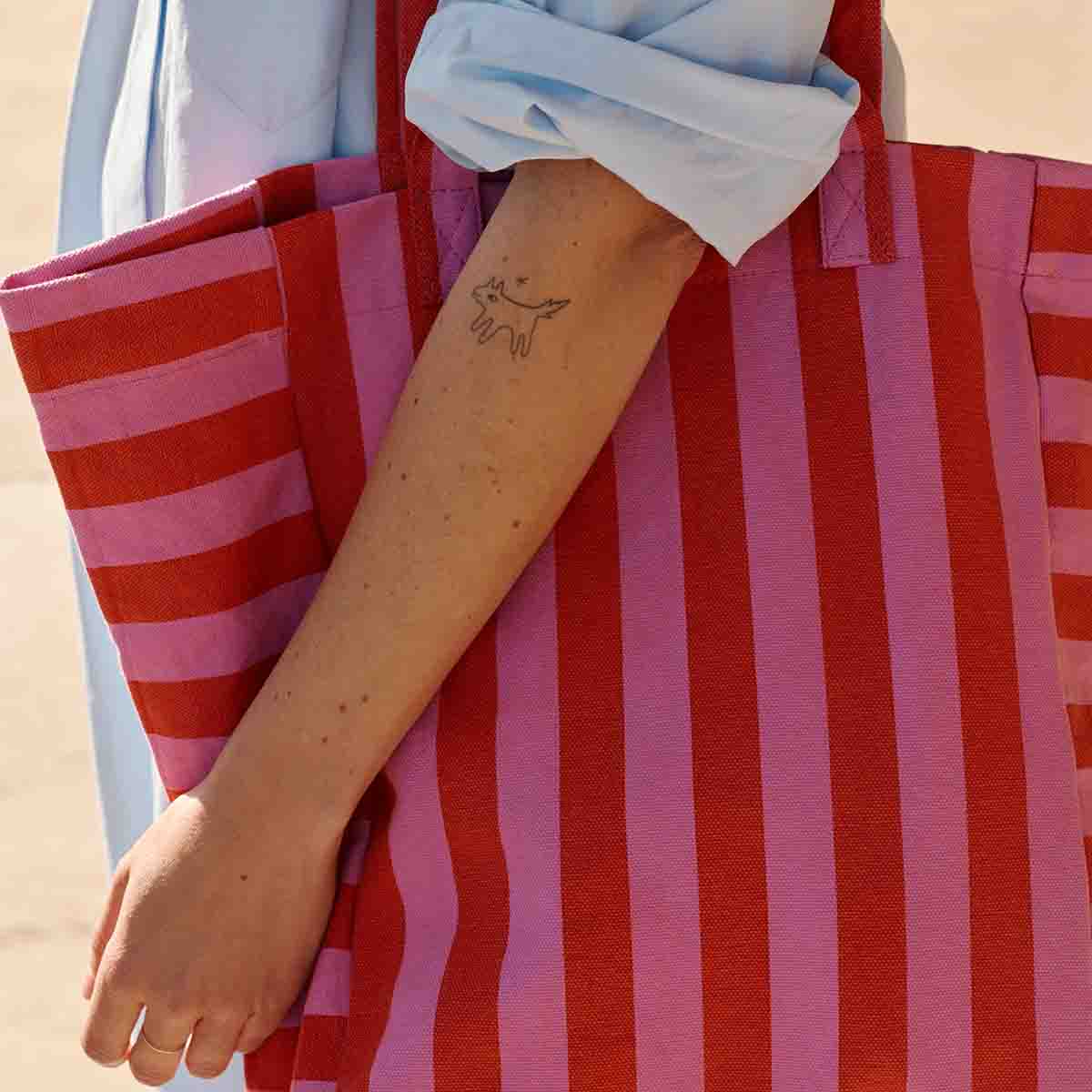 Tote bag - Elisabeth Orchid / Red Stripes 