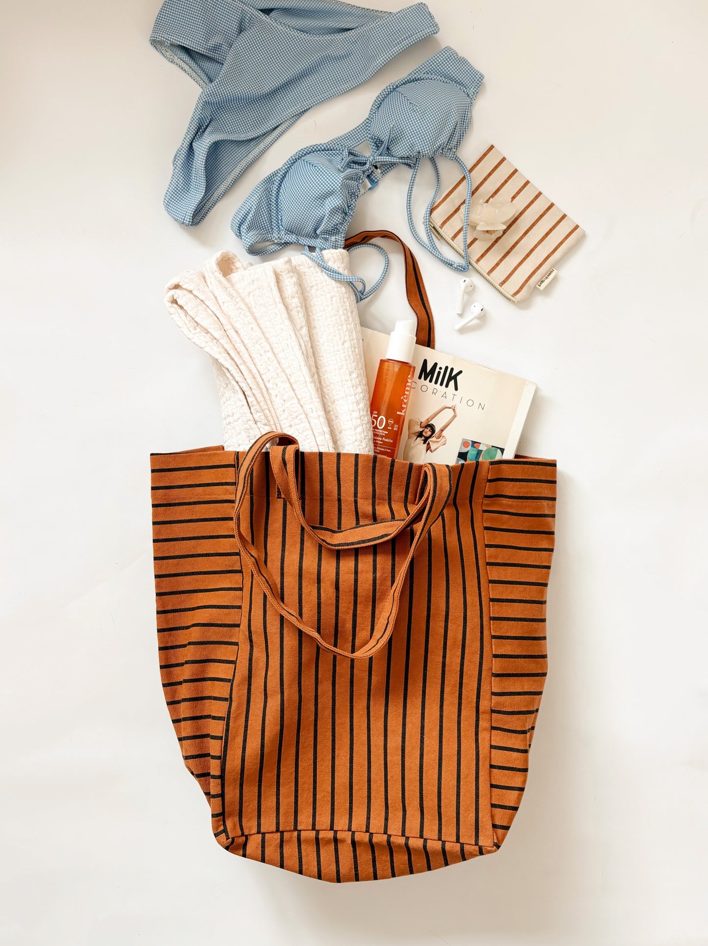 Tote bag - Elisabeth Ginger Tennis Stripes 