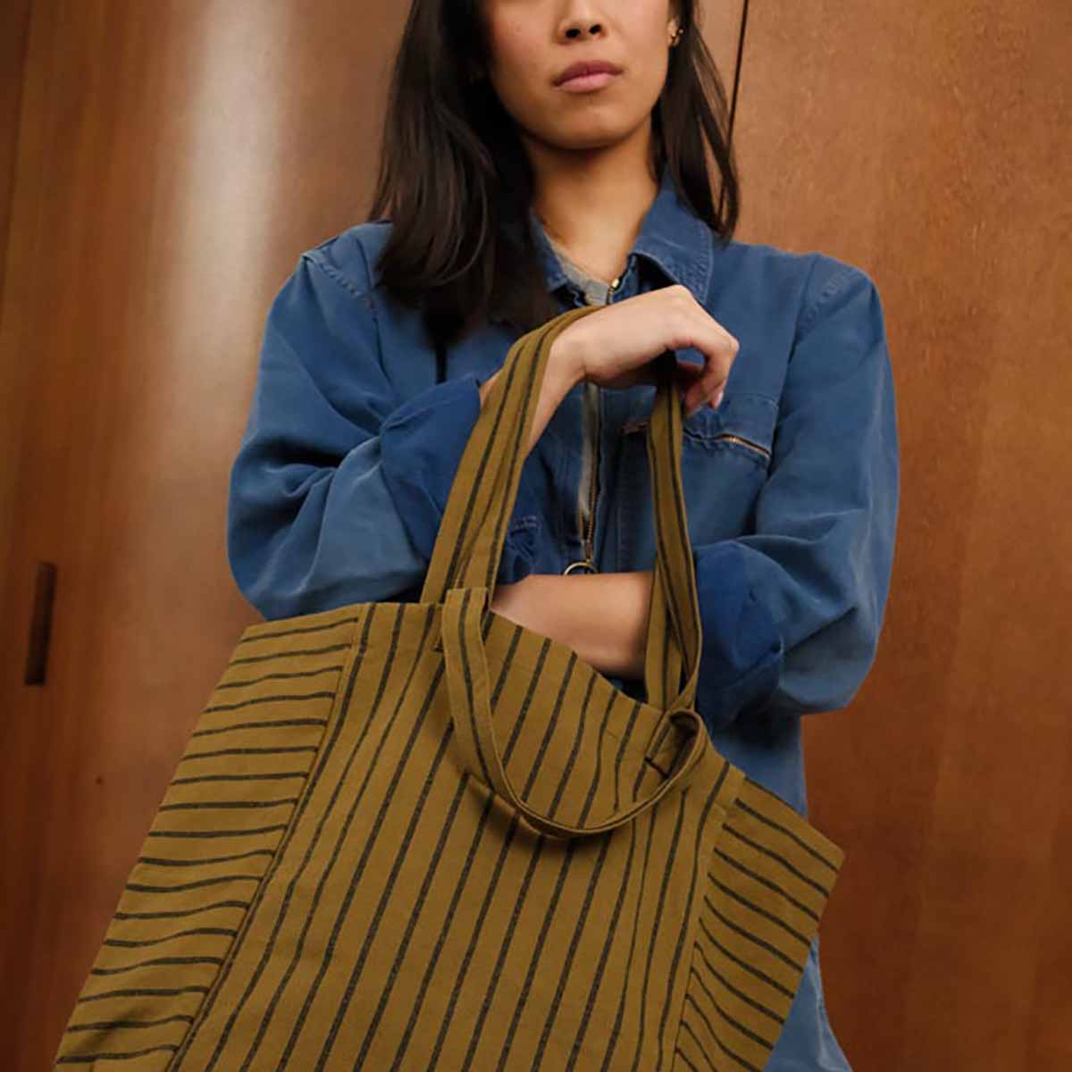 Tote bag - Elisabeth Olive Tennis Stripes 
