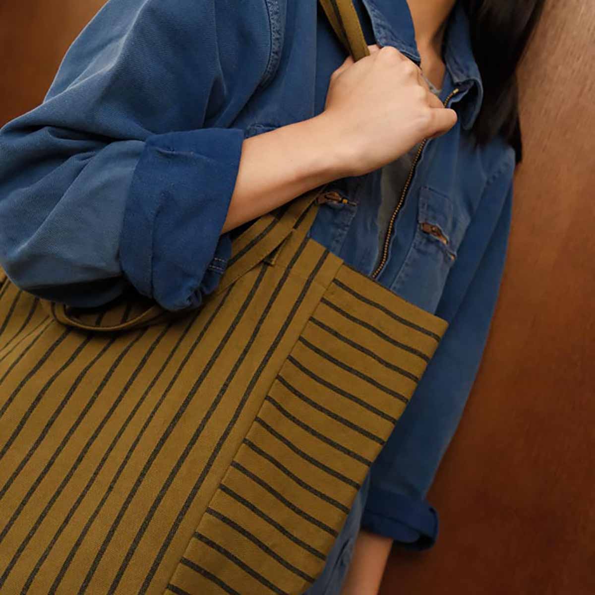 Tote bag - Elisabeth Olive Tennis Stripes 