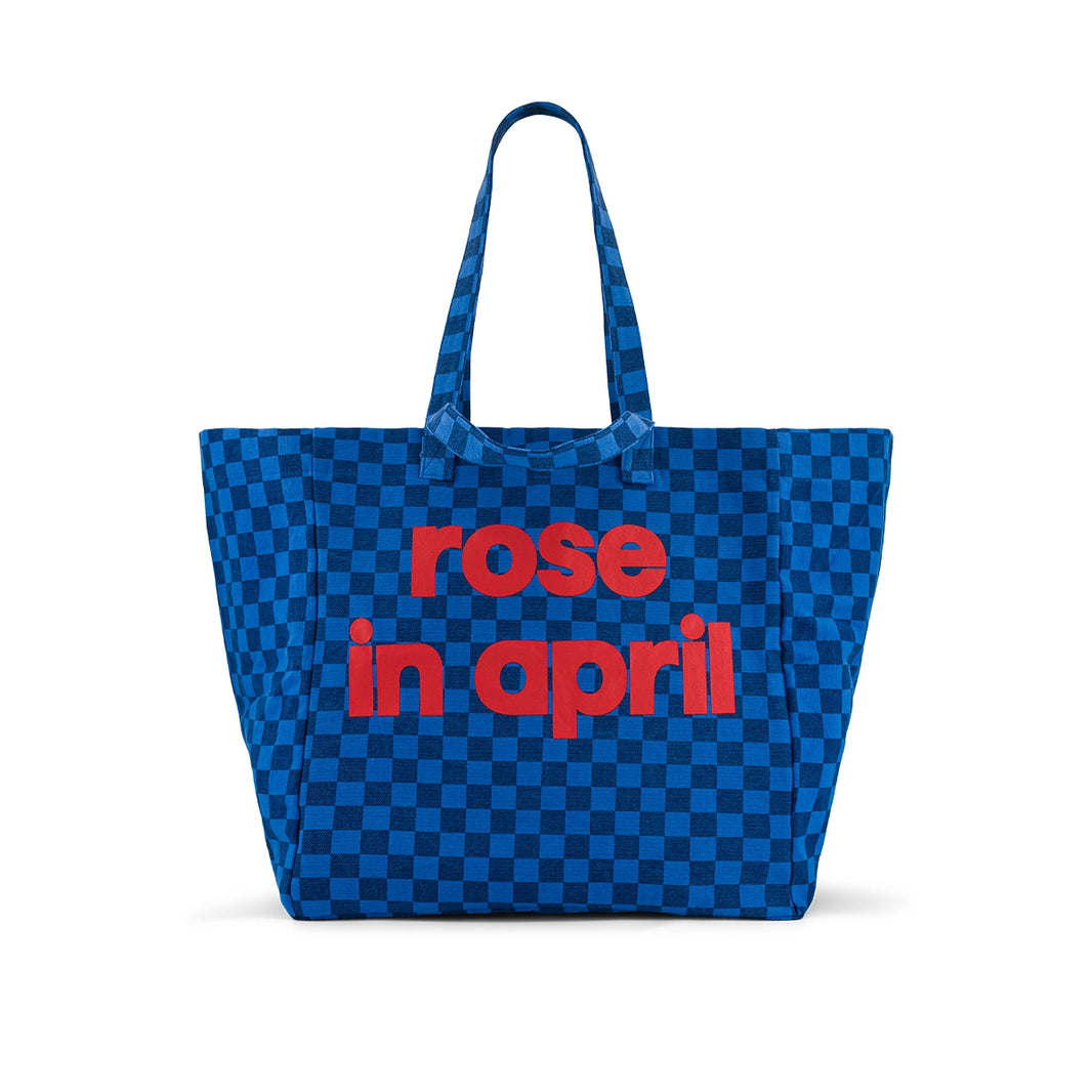 Tote bag - Elisa Checkerboard Greek blue / Navy blue Limited edition