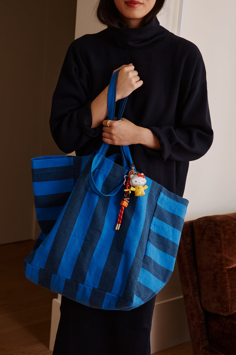 Tote bag - Elisa Big stripes Night / Blue