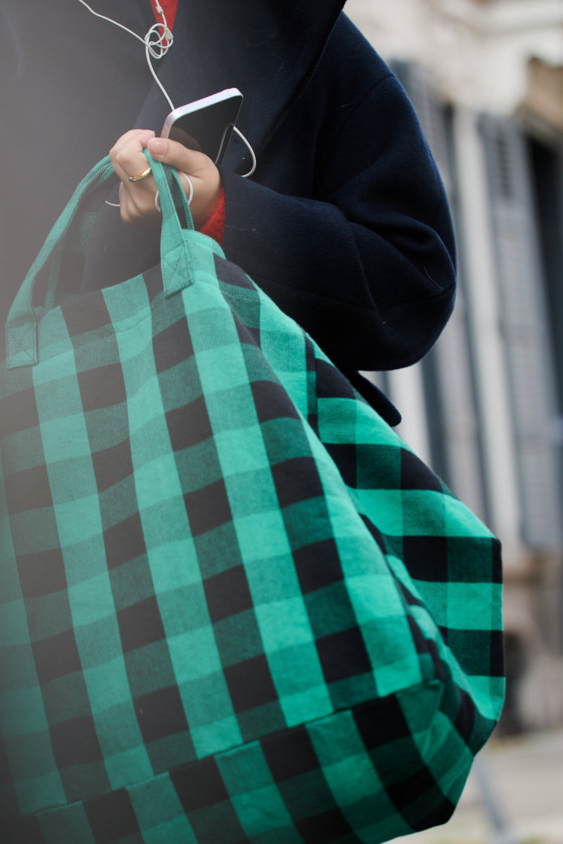 Tote bag - Elisa Big vichy Green