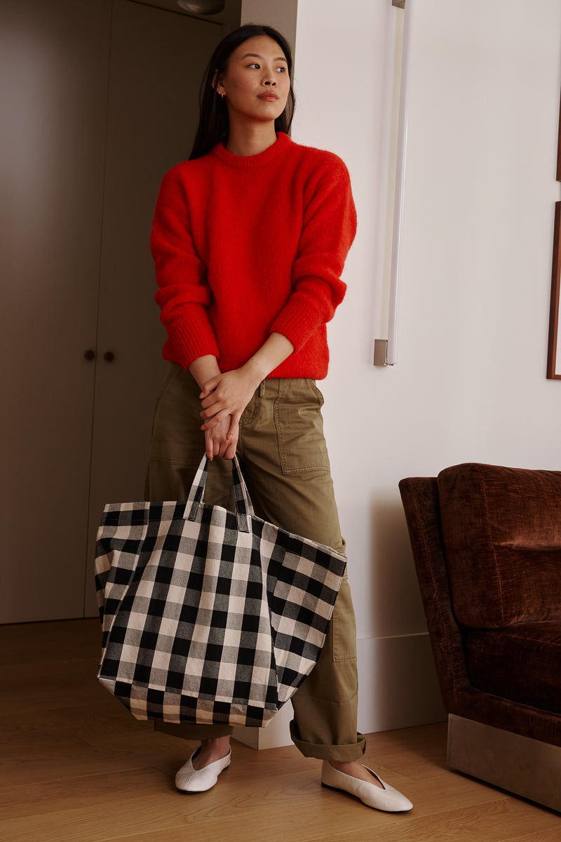 Tote bag - Elisa Big vichy Greige