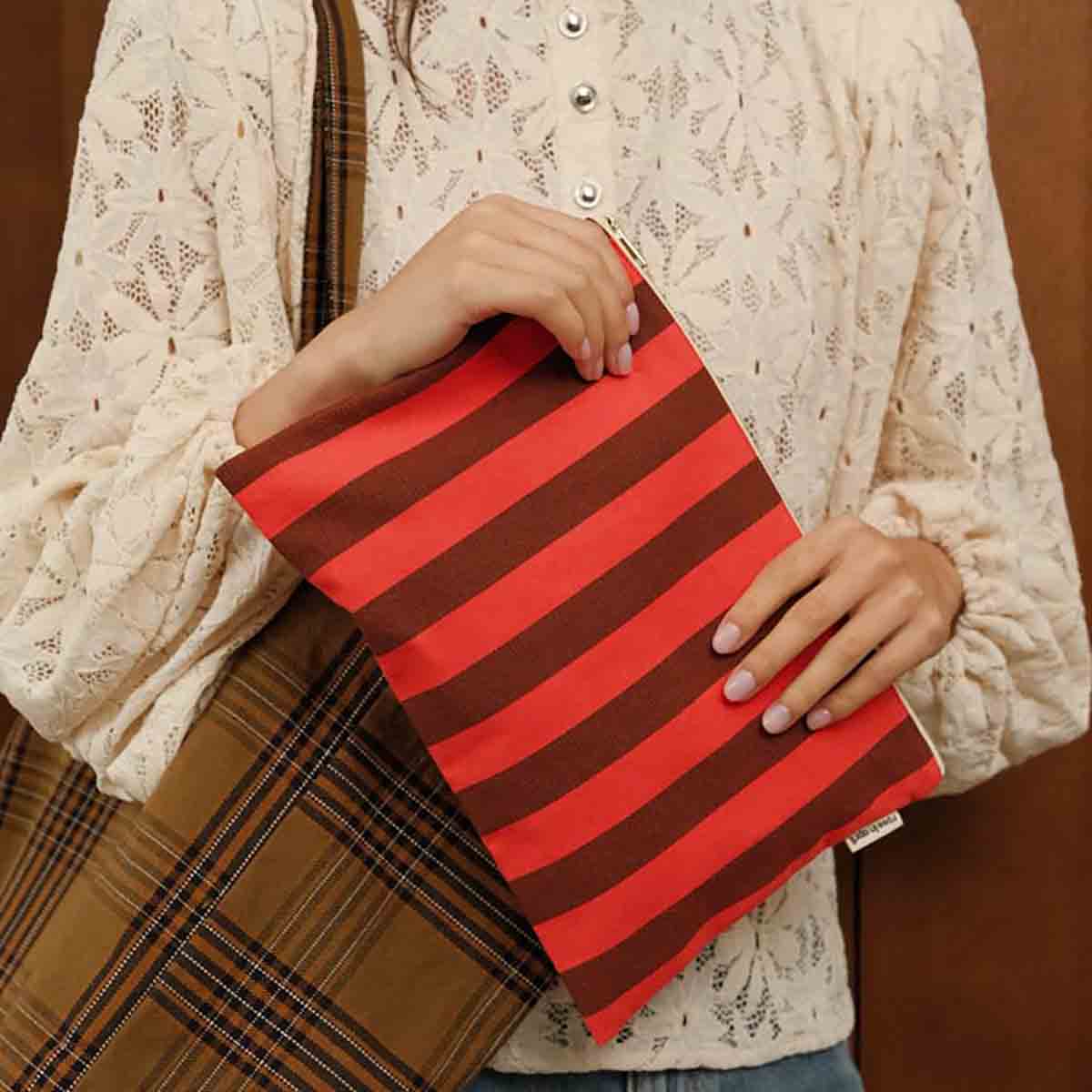 Elisa shopping bag Tartan Check | Accessories | Rose in April