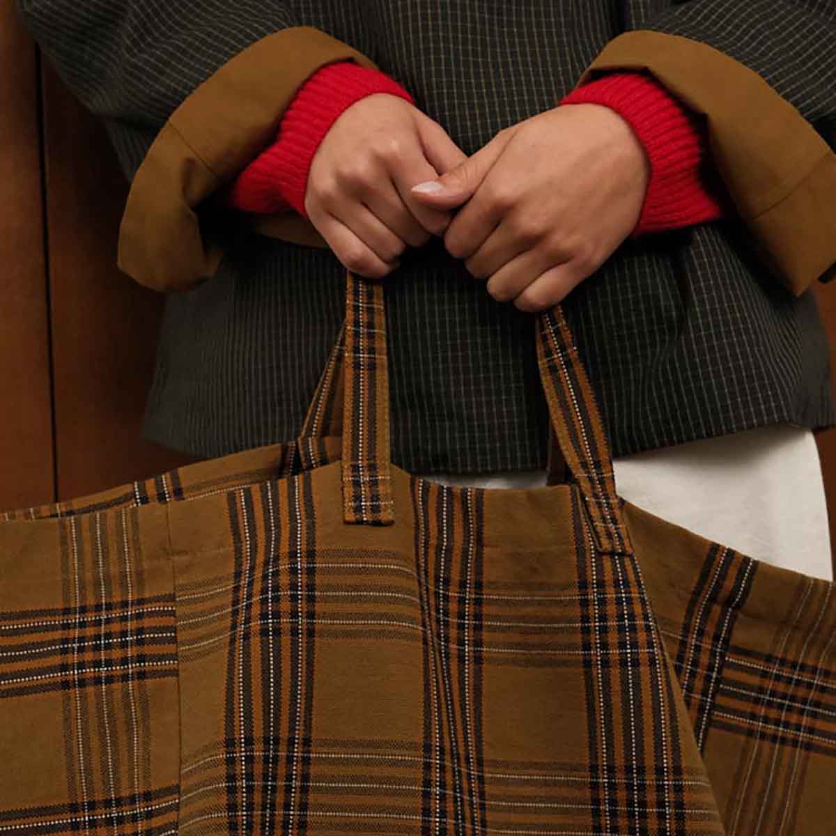 Elisa shopping bag Tartan Check | Accessories | Rose in April