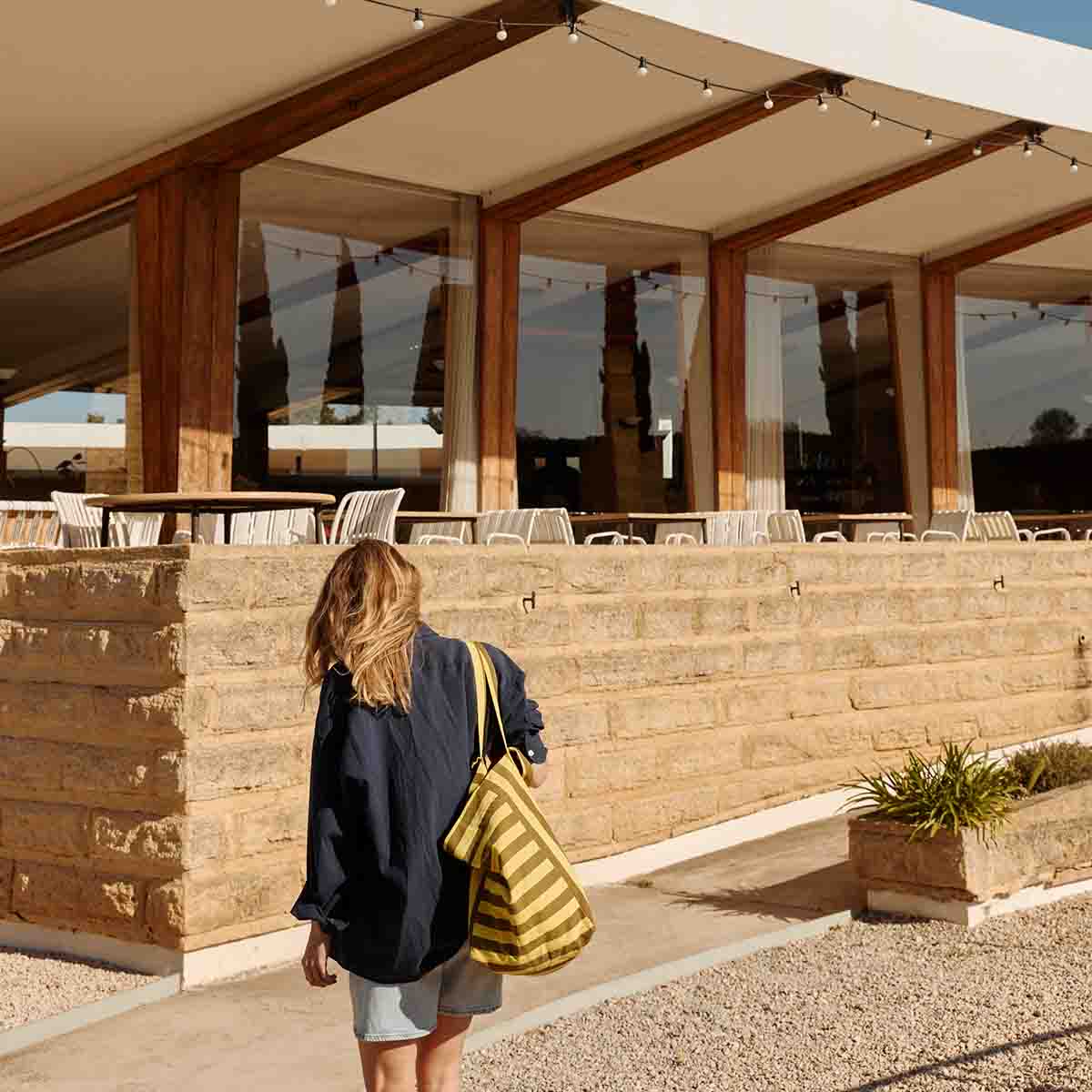 Tote bag - Elisa Lemon / Olive Stripes