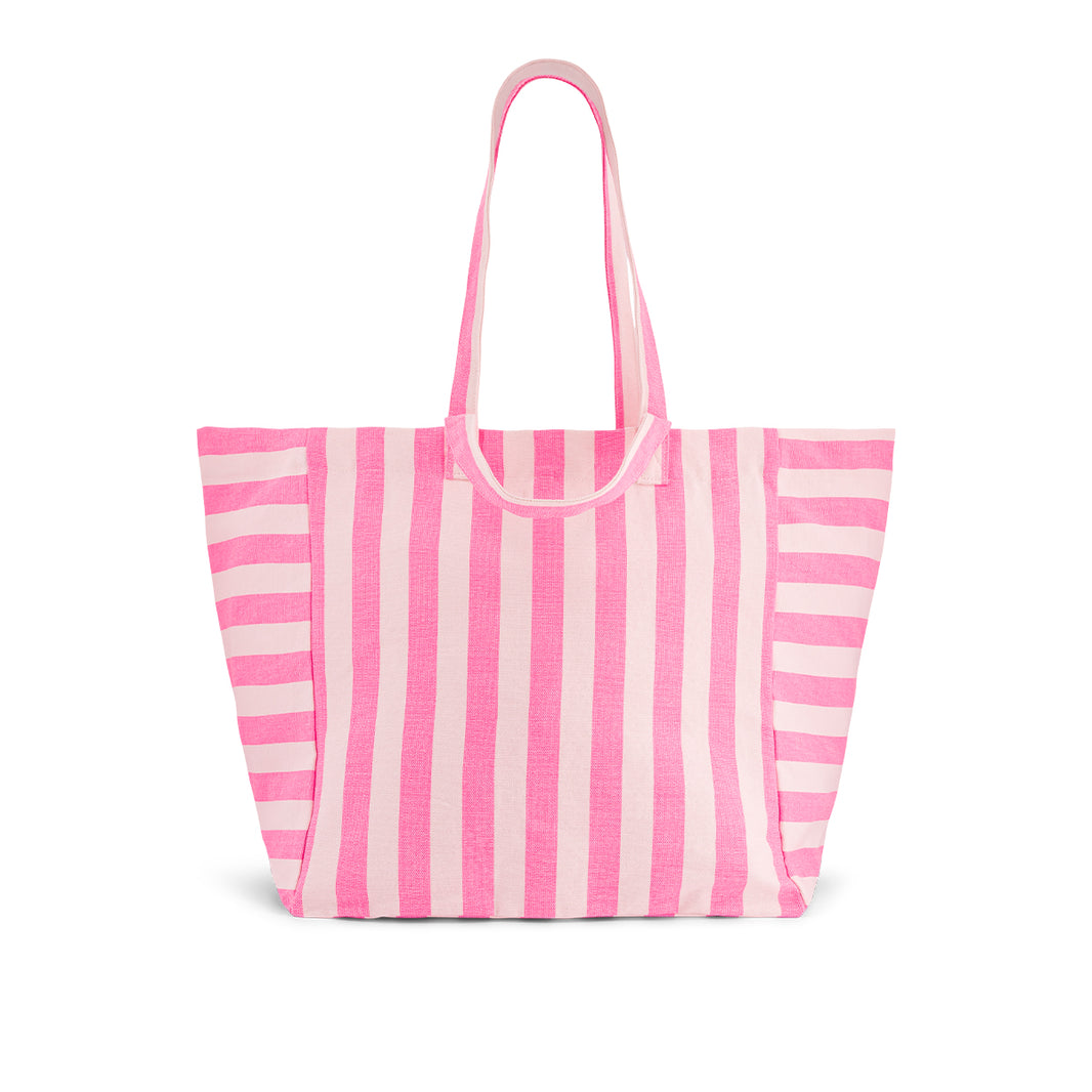 Tote bag - Elisa Neon pink Stripes