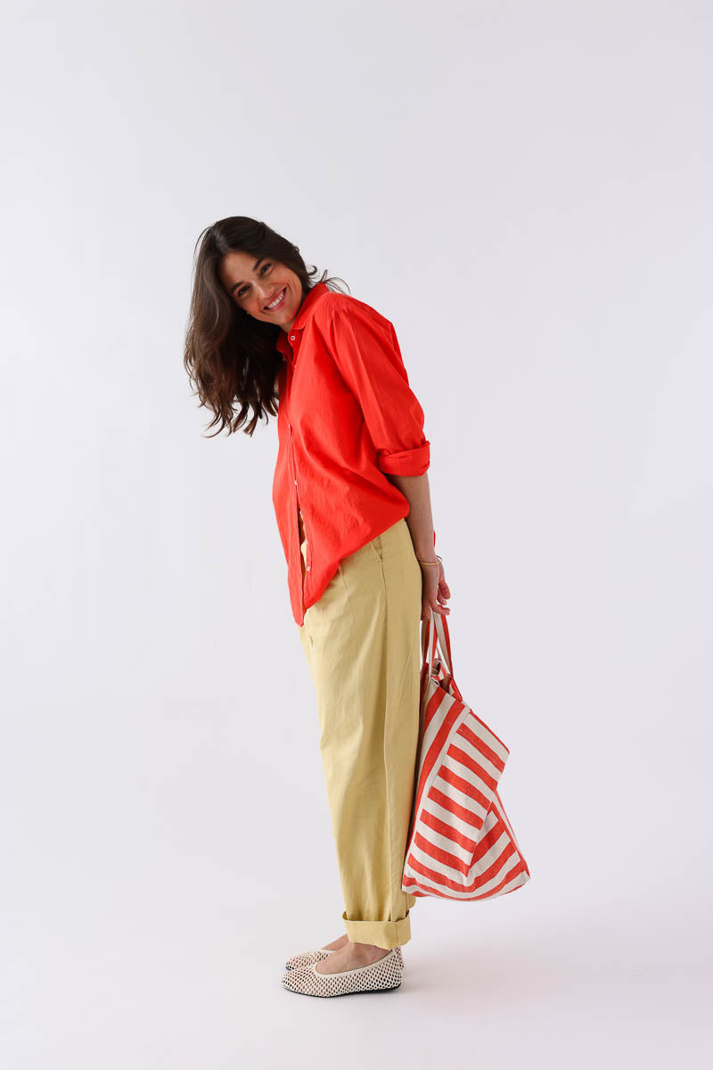 Tote bag - Elisa Greige / Tomato Stripes