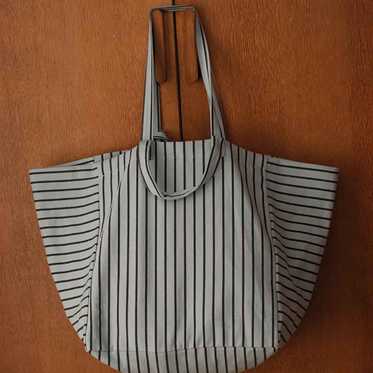 Sac cabas - Elisa Rayures Tennis Blue sky