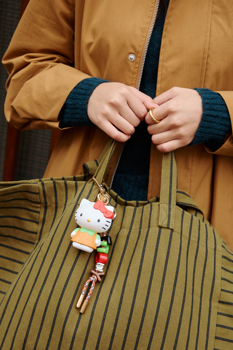 Sac cabas - Elisa Rayures Tennis Olive
