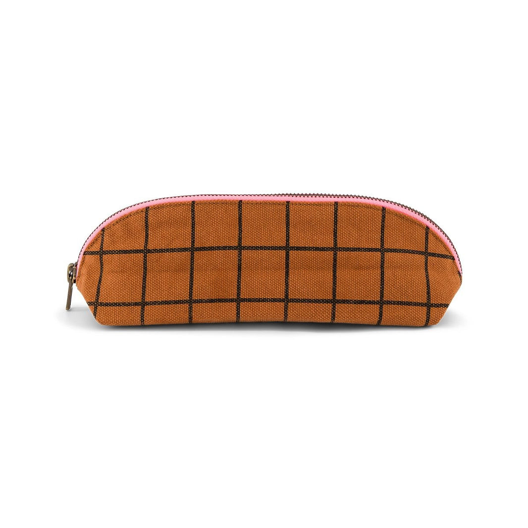 Pencil case - Gaston School check Ginger