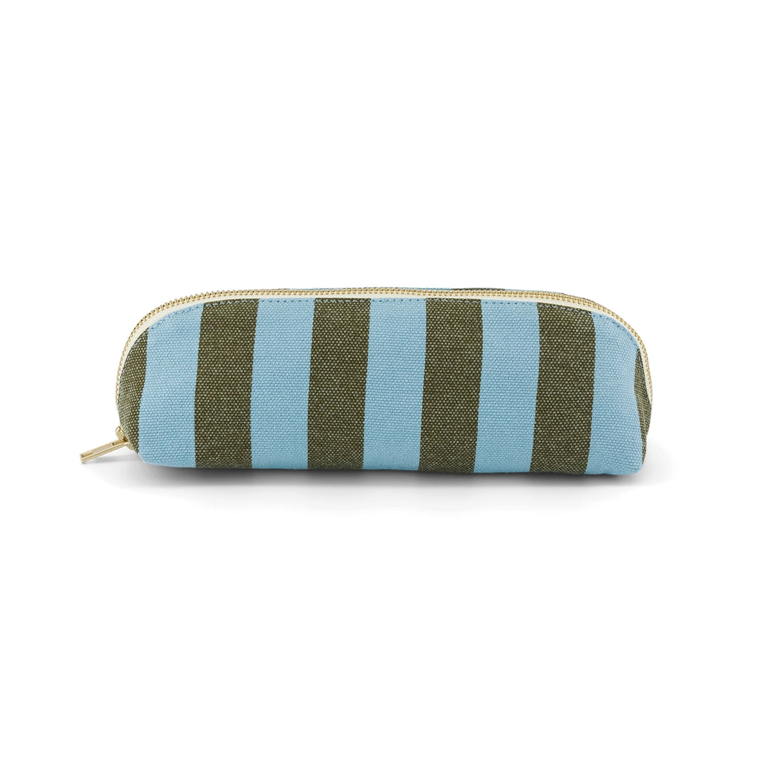 Trousse - Gaston Rayures Olive / Bleu