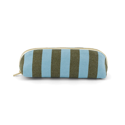 Pencil case - Gaston Olive / Blue Stripes 