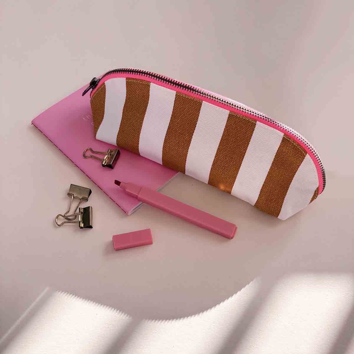 Trousse - Gaston Rayures Caramel