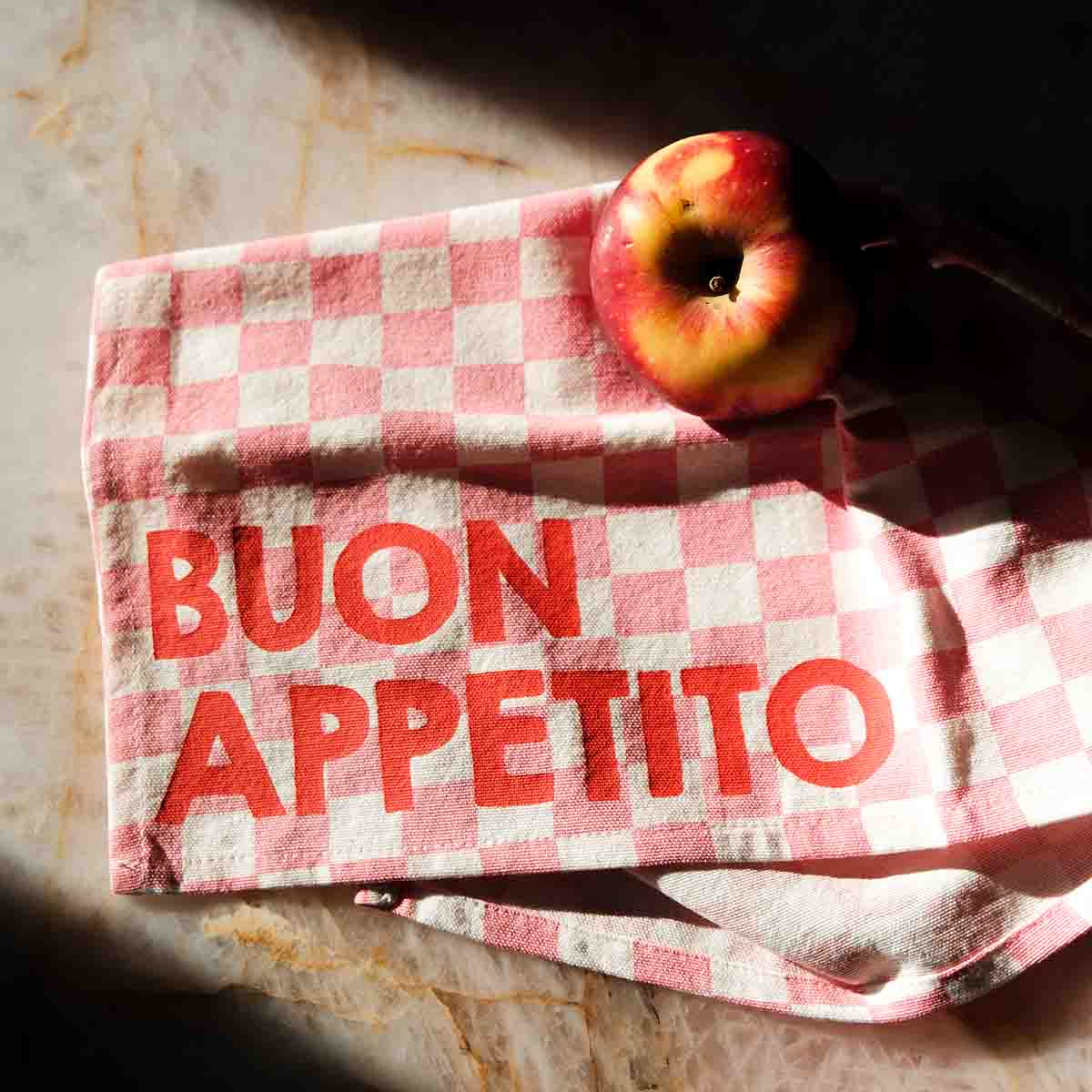 Pack of 2 napkins - Josephine Checkerboard Strawberry Buon appetito