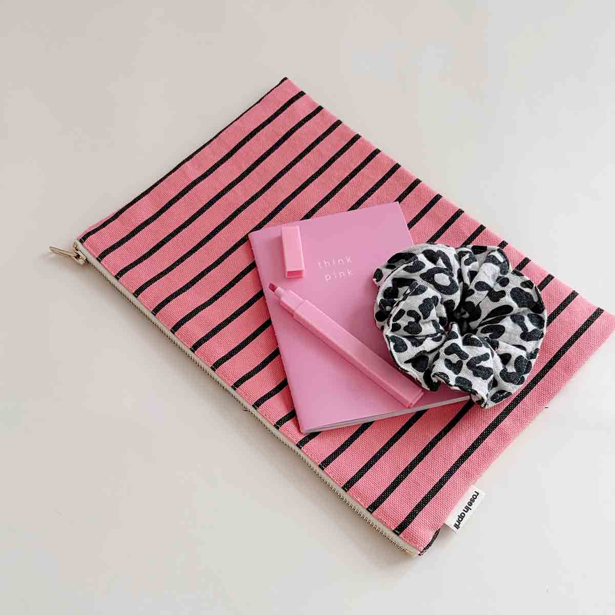 Pochette - Lili Rayures Tennis Funky pink