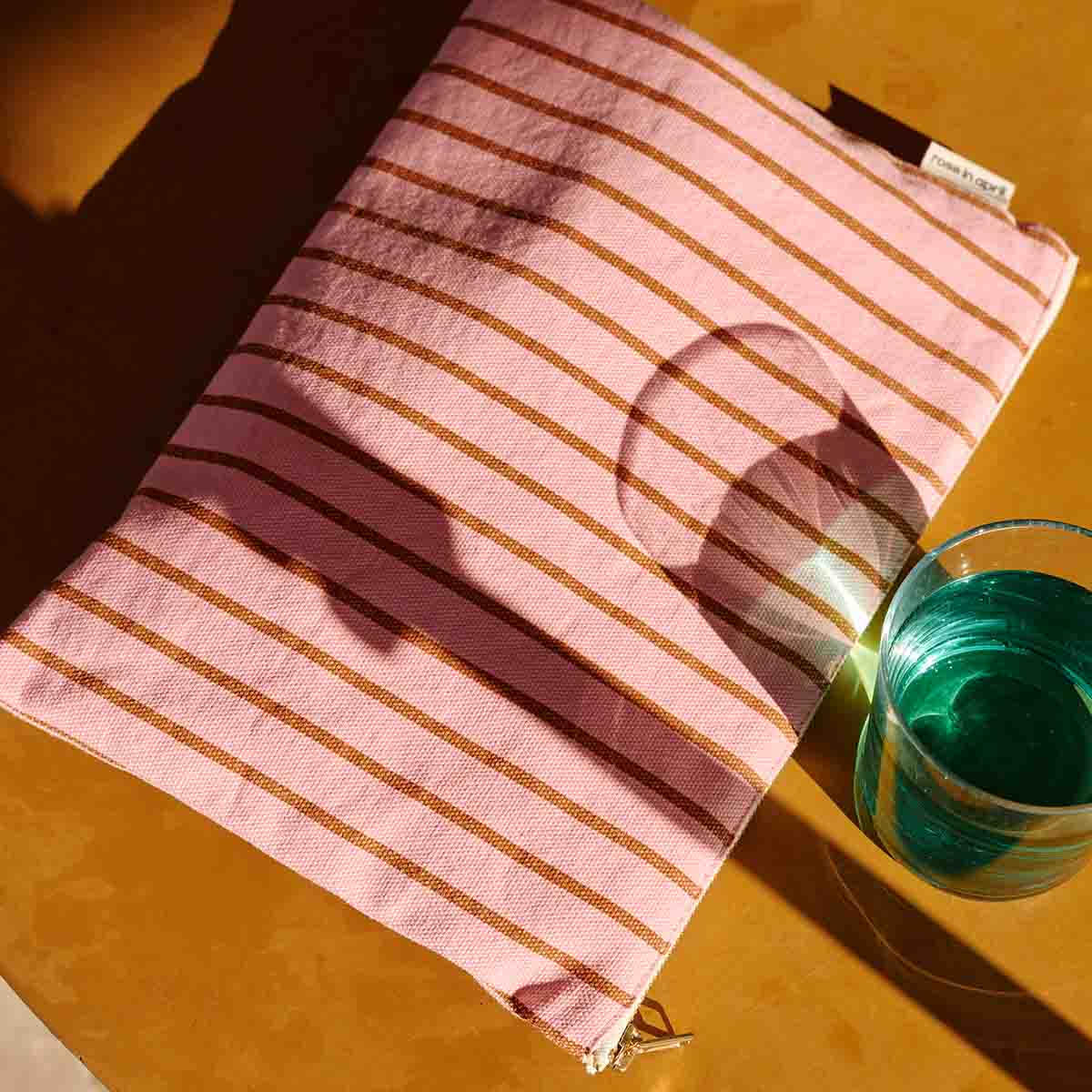 Pochette - Lili Rayures Tennis Pecan / Strawberry