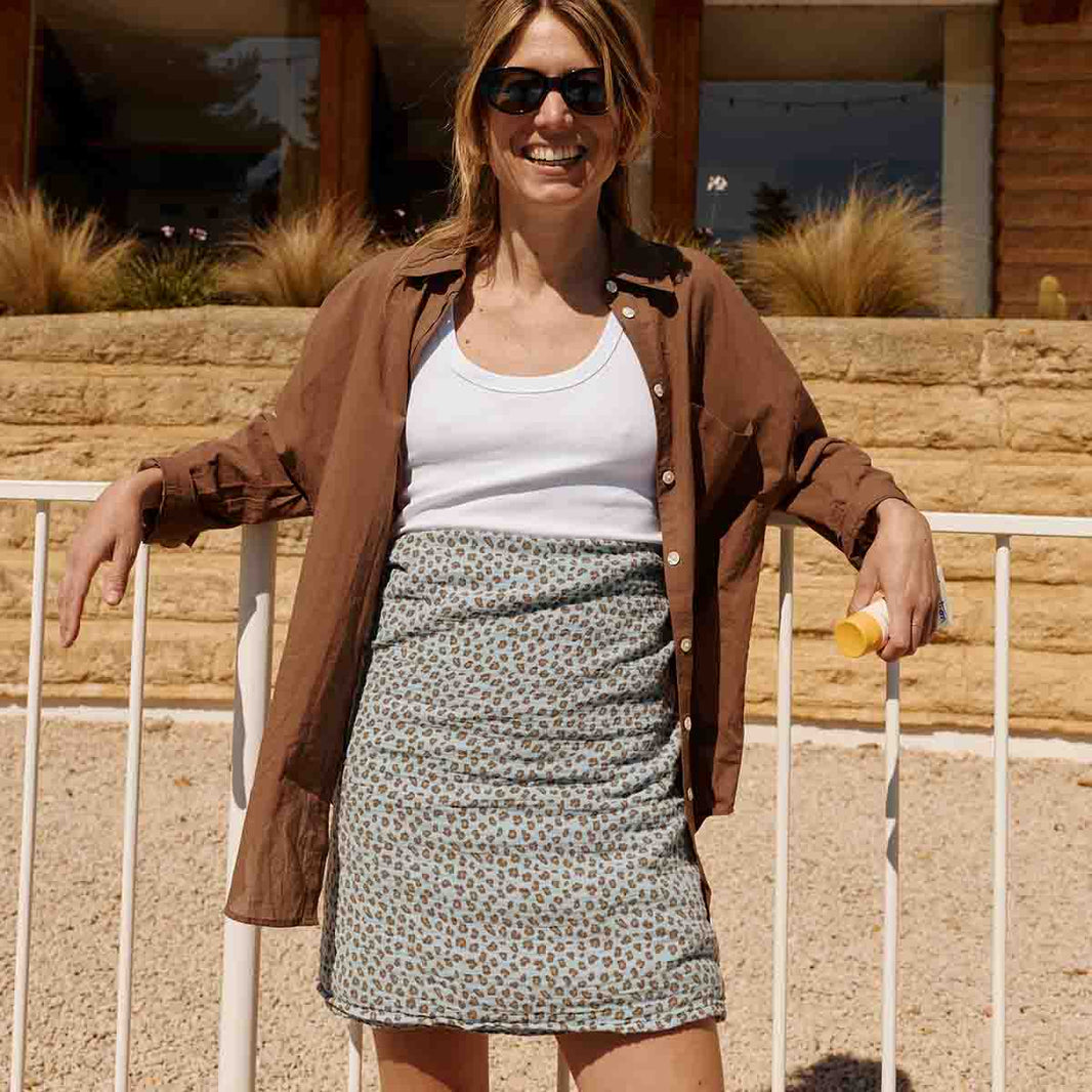 Paréo - Louisa Mini Léopard Blue sky