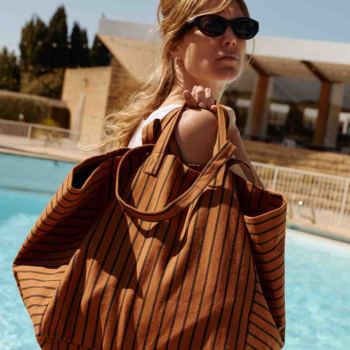 Tote bag - Elisa Ginger Tennis Stripes