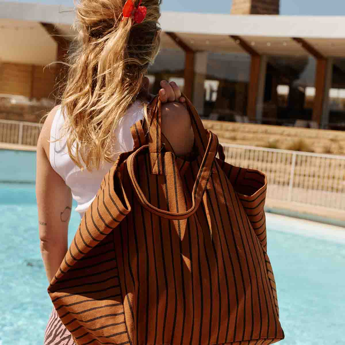 Tote bag - Elisa Ginger Tennis Stripes
