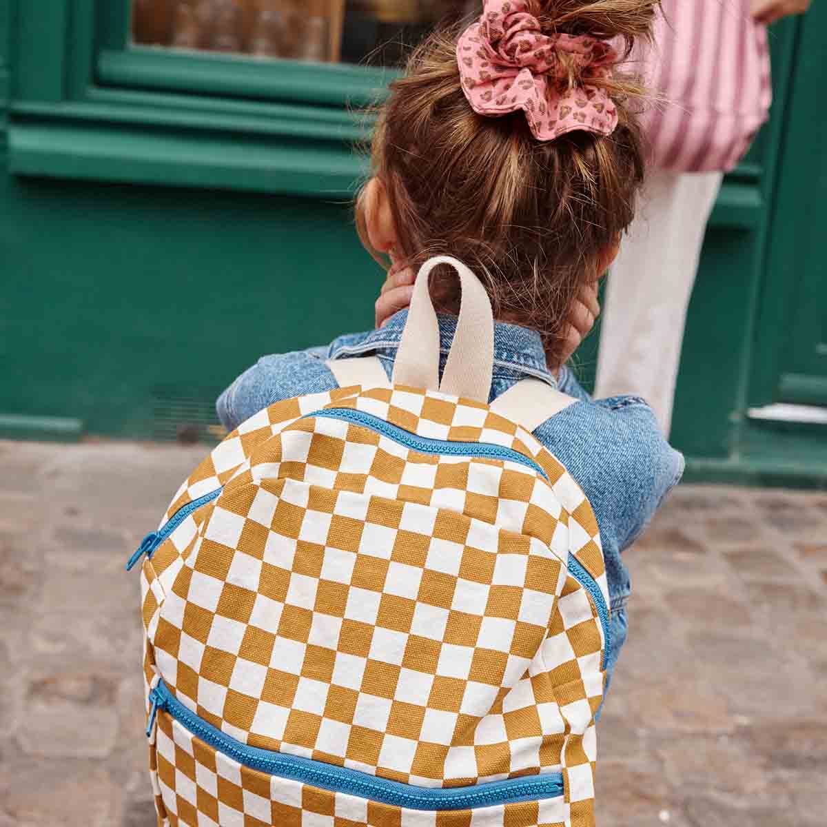 Rose checkered backpack store
