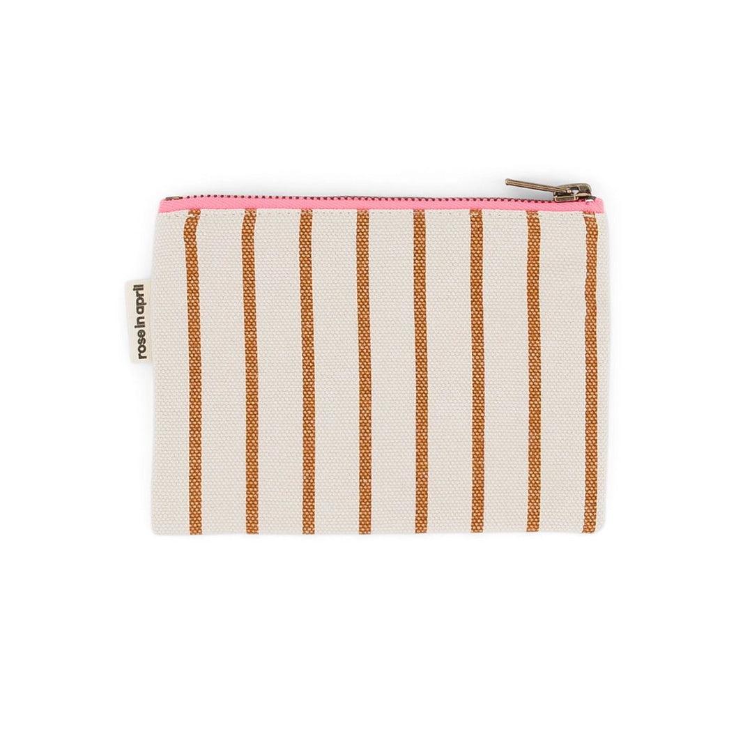 Purse - Marie Pecan / Greige Tennis Stripes