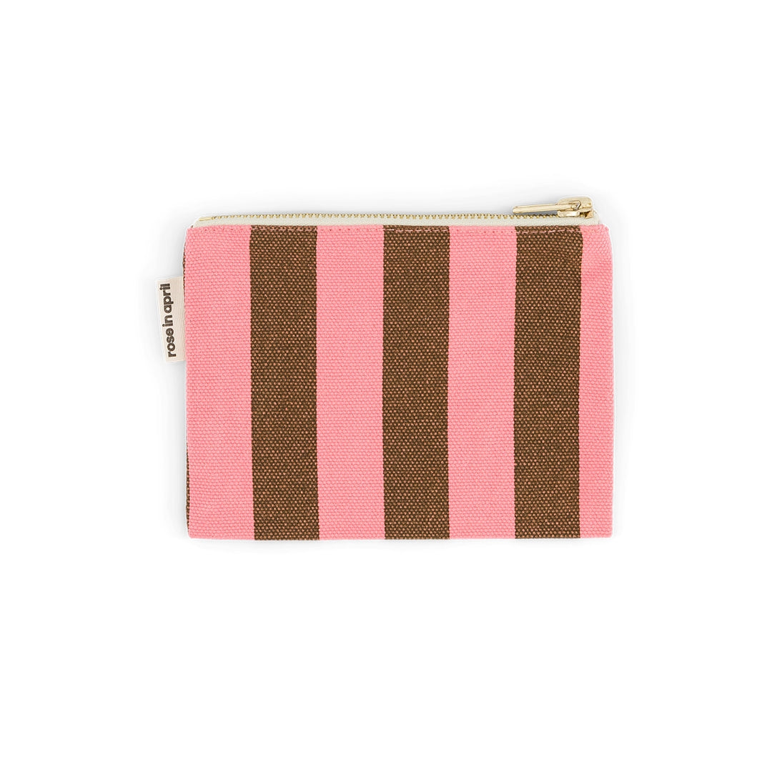 Porte-monnaie - Marie Rayures Funky pink / Olive