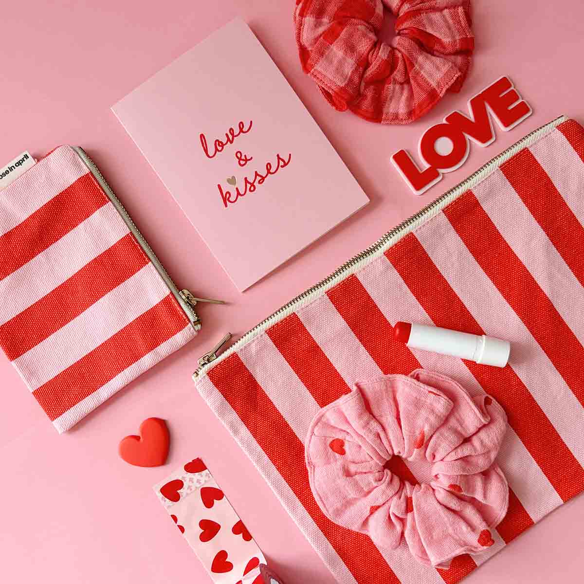 Chouchou - Coeur Rose / Rouge