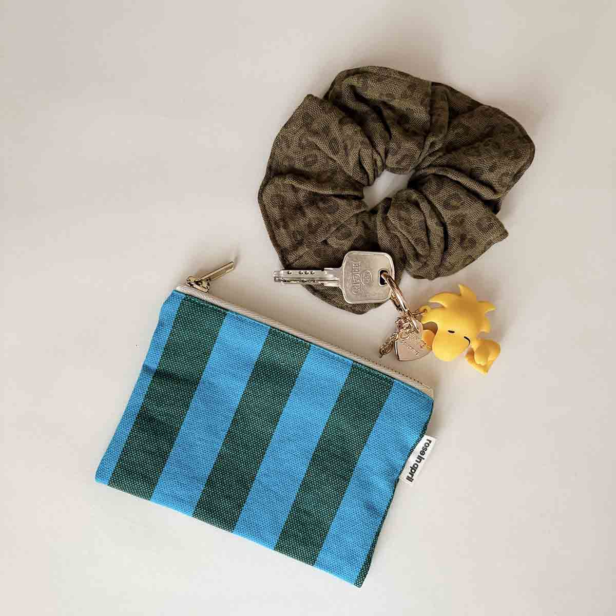 Purse - Marie Turquoise / Olive Stripes