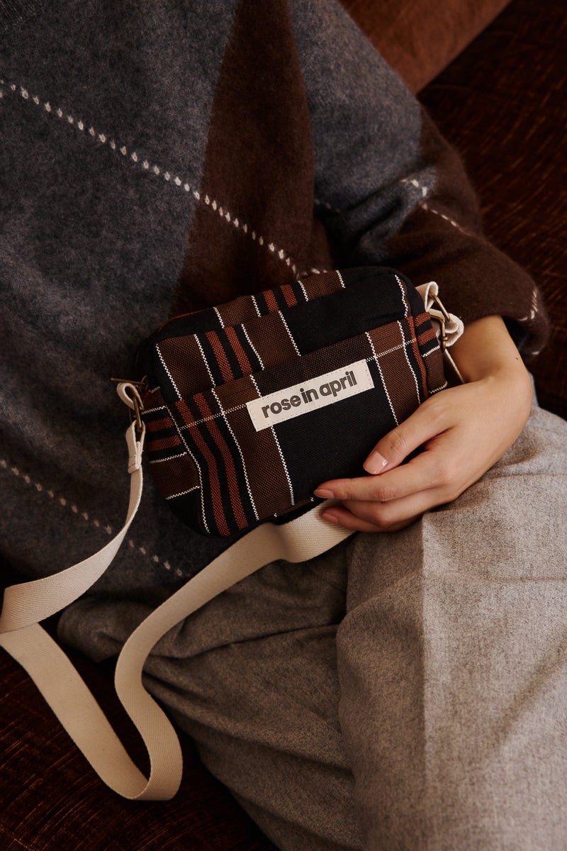 Mini besace - Maud Black tartan
