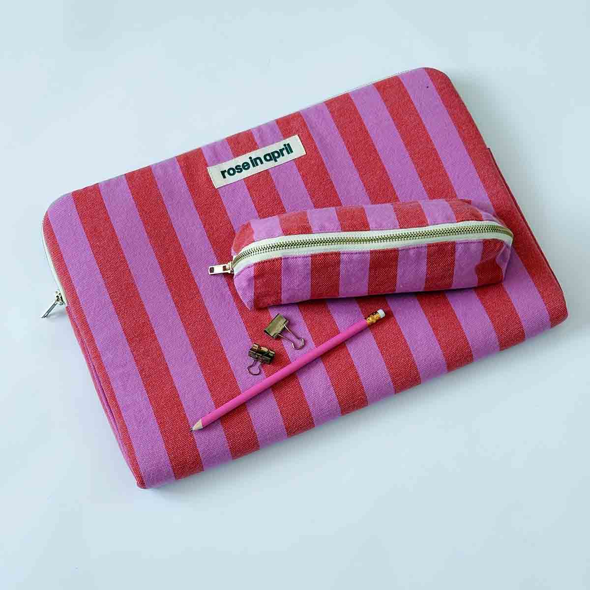 Laptop sleeve 15&16" - Maya Stripes Orchid / Red