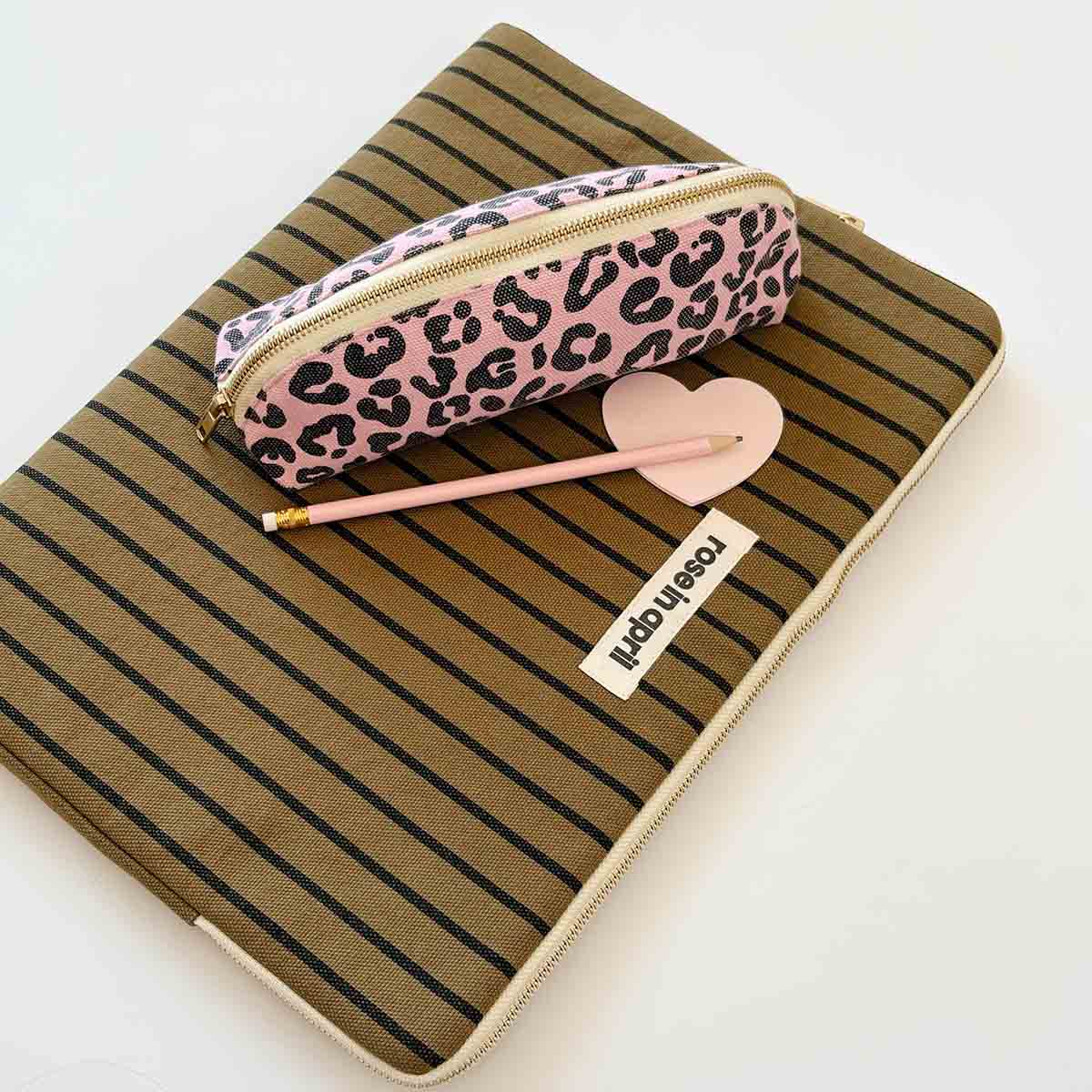 Housse d'ordinateur 15&16" - Maya Rayures tennis Olive