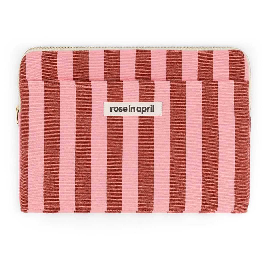 Laptop sleeve 13&14" - Octave Stripes Brick / Pink