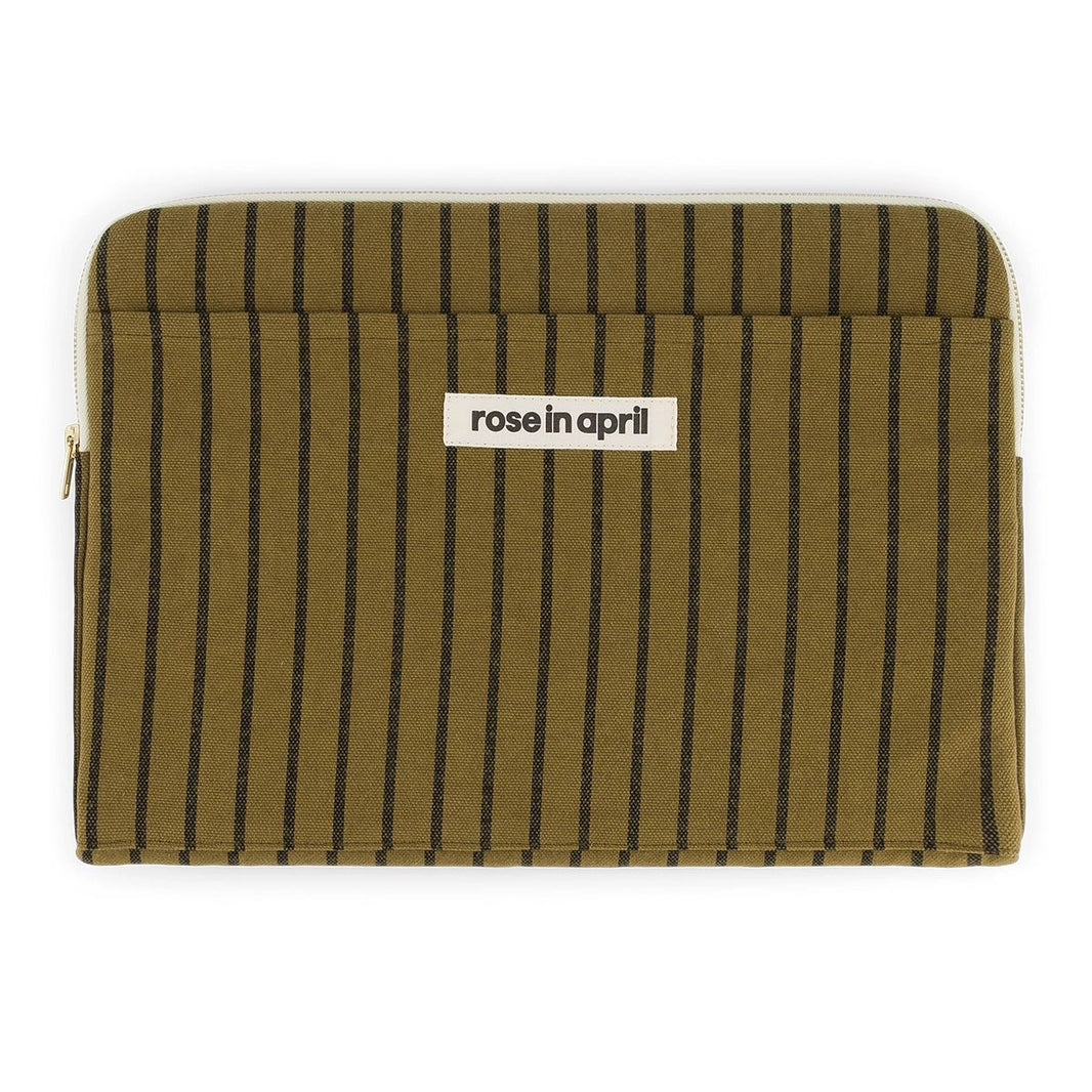 Housse d'ordinateur 13&14" - Octave Rayures Tennis Olive