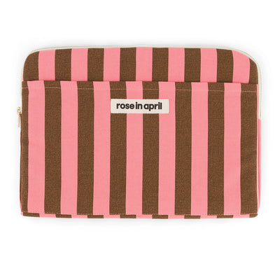 Laptop sleeve 13&14" - Octave Stripes Funky pink / Olive