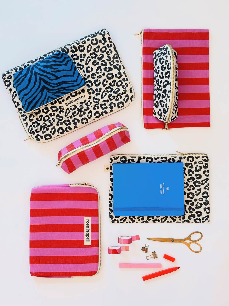 iPad sleeve - Anouk Orchid / Red Stripes